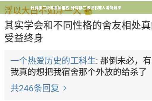 计算机二级含金量排名-计算机二级证书有人考吗知乎