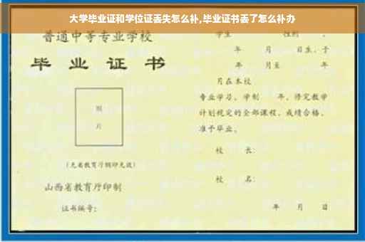 大学毕业证和学位证丢失怎么补,毕业证书丢了怎么补办