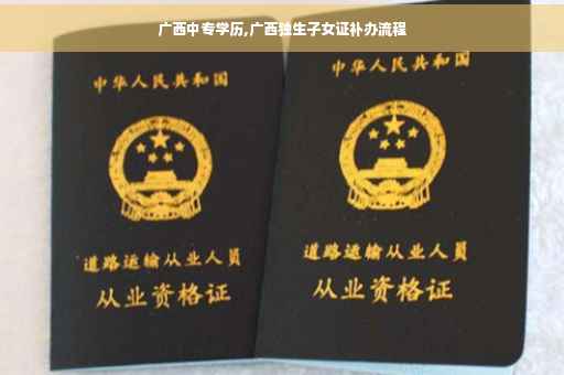 广西中专学历,广西独生子女证补办流程