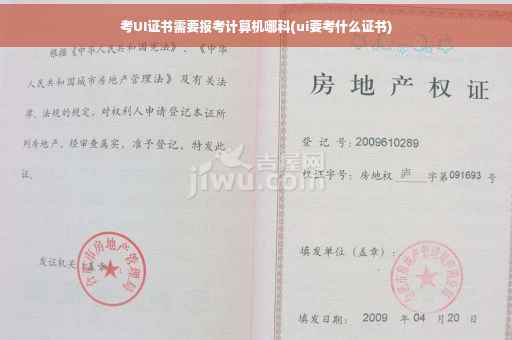 考UI证书需要报考计算机哪科(ui要考什么证书)