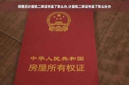 投简历计算机二级证书丢了怎么办,计算机二级证书丢了怎么补办