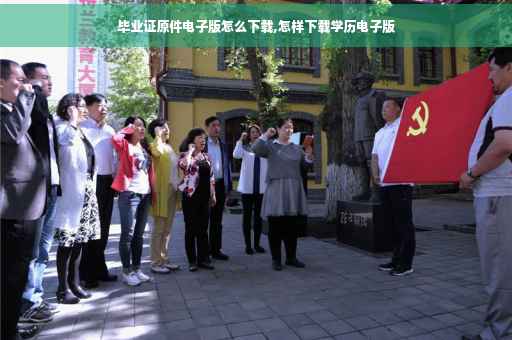 毕业证原件电子版怎么下载,怎样下载学历电子版