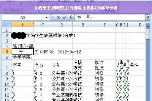 山西出生证明遗失补办流程,山西补办高中毕业证