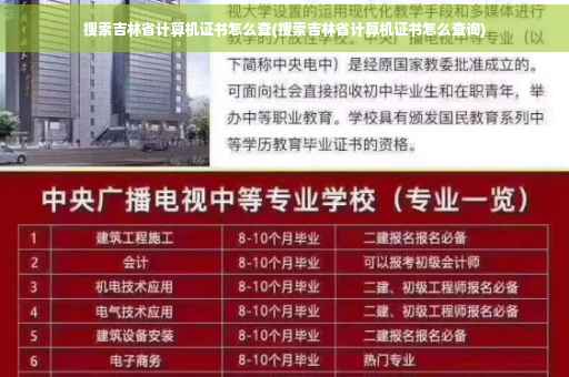 搜索吉林省计算机证书怎么查(搜索吉林省计算机证书怎么查询)