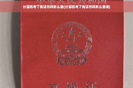 计算机考了有证书吗怎么查(计算机考了有证书吗怎么查询)