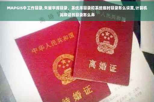 MAPGIS中工作目录,矢量字库目录，系统库目录和系统临时目录怎么设置,计算机高级证书目录怎么弄