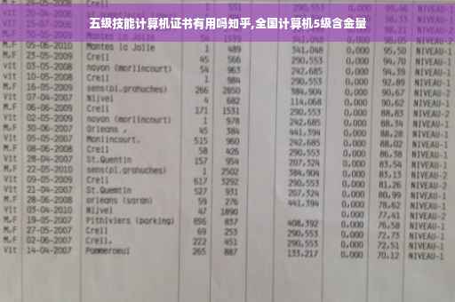 五级技能计算机证书有用吗知乎,全国计算机5级含金量
