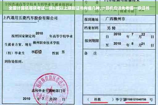 全国计算机等级考试一级b或以上级别证书有哪几种,计算机应该先考哪一级证书