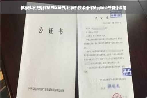 机算机系统操作员四级证书,计算机技术操作员高级证书有什么用