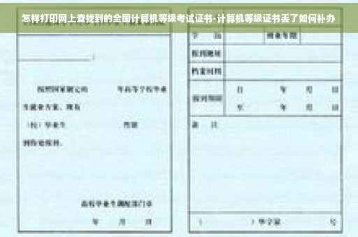 怎样打印网上查找到的全国计算机等级考试证书-计算机等级证书丢了如何补办