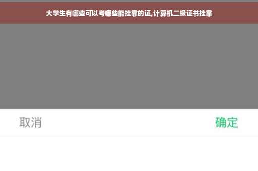 大学生有哪些可以考哪些能挂靠的证,计算机二级证书挂靠