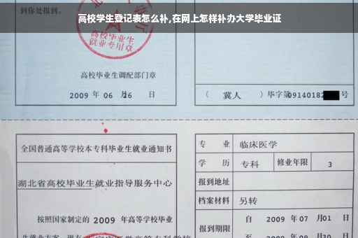 高校学生登记表怎么补,在网上怎样补办大学毕业证
