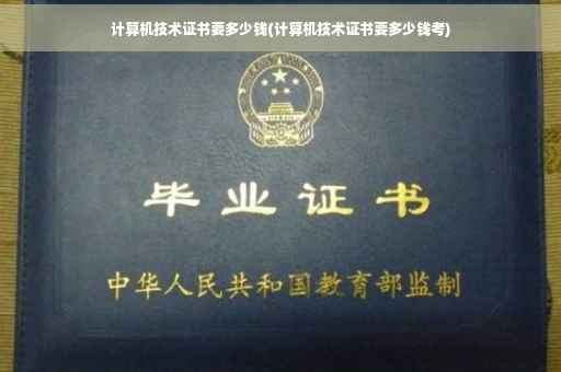 计算机技术证书要多少钱(计算机技术证书要多少钱考)