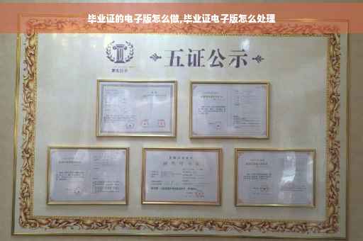 毕业证的电子版怎么做,毕业证电子版怎么处理