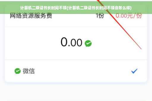计算机二级证书长时间不领(计算机二级证书长时间不领会怎么样)