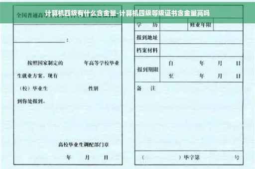 计算机四级有什么含金量-计算机四级等级证书含金量高吗