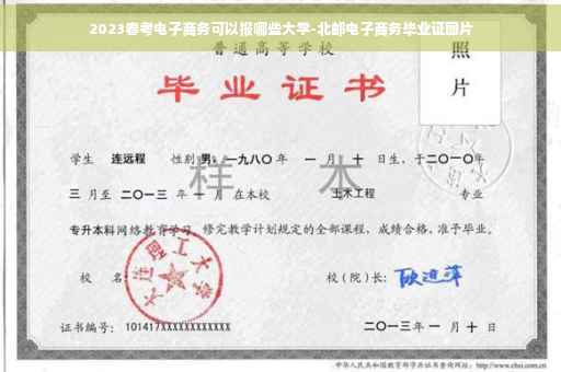 2023春考电子商务可以报哪些大学-北邮电子商务毕业证图片