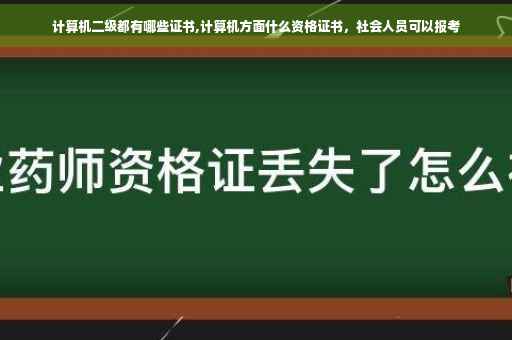 计算机二级都有哪些证书,计算机方面什么资格证书，社会人员可以报考