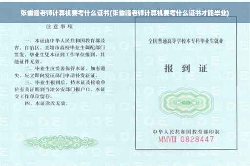 张雪峰老师计算机要考什么证书(张雪峰老师计算机要考什么证书才能毕业)