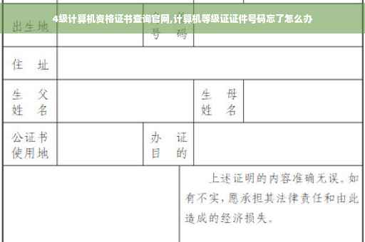 4级计算机资格证书查询官网,计算机等级证证件号码忘了怎么办