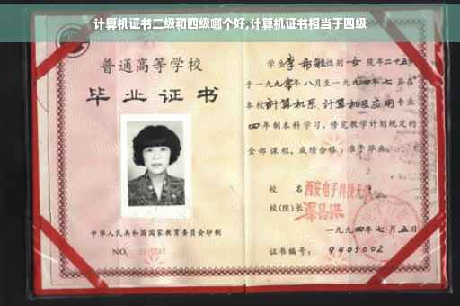 计算机证书二级和四级哪个好,计算机证书相当于四级