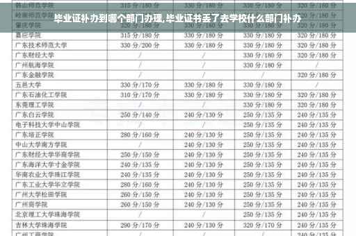 毕业证补办到哪个部门办理,毕业证书丢了去学校什么部门补办