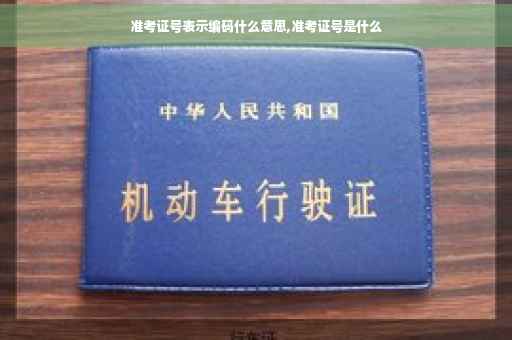 准考证号表示编码什么意思,准考证号是什么