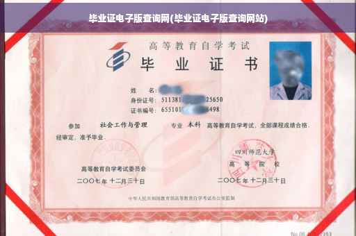 毕业证电子版查询网(毕业证电子版查询网站)