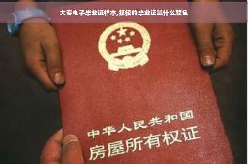 大专电子毕业证样本,技校的毕业证是什么颜色