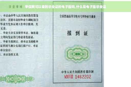学信网可以查到毕业证的电子版吗,什么是电子版毕业证