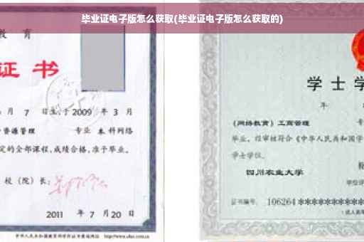 毕业证电子版怎么获取(毕业证电子版怎么获取的)