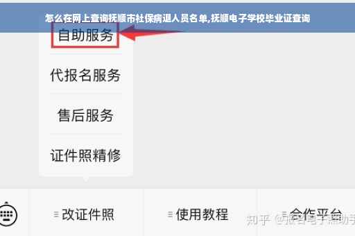 怎么在网上查询抚顺市社保病退人员名单,抚顺电子学校毕业证查询
