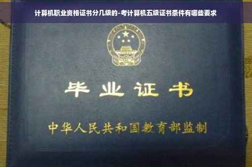 计算机职业资格证书分几级的-考计算机五级证书条件有哪些要求