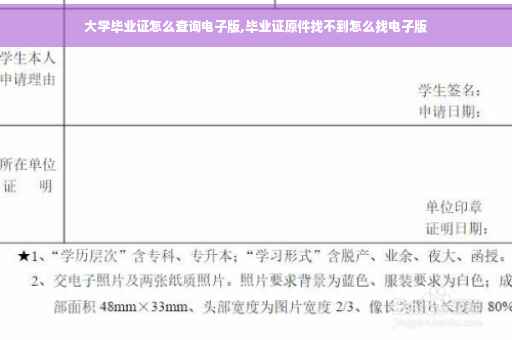 大学毕业证怎么查询电子版,毕业证原件找不到怎么找电子版