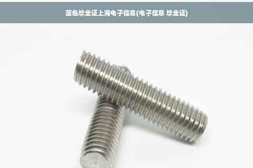 蓝色毕业证上海电子信息(电子信息 毕业证)