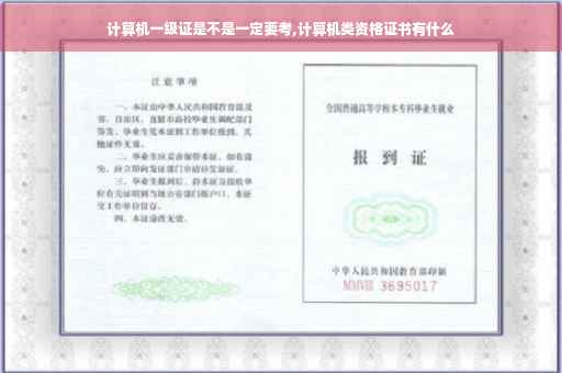 计算机一级证是不是一定要考,计算机类资格证书有什么