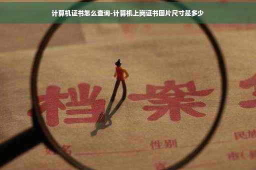 计算机证书怎么查询-计算机上岗证书图片尺寸是多少
