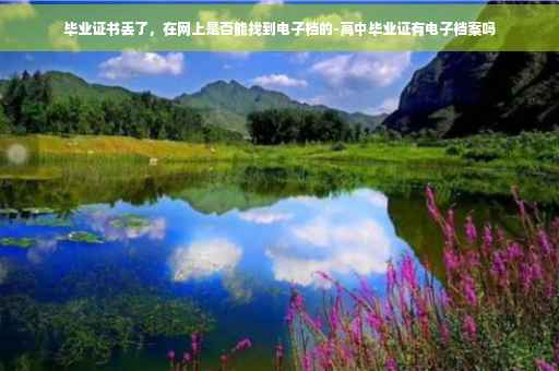 毕业证书丢了，在网上是否能找到电子档的-高中毕业证有电子档案吗