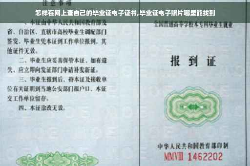 怎样在网上查自己的毕业证电子证书,毕业证电子照片哪里能找到