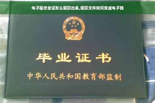 电子版毕业证怎么复印出来,复印文件如何变成电子档