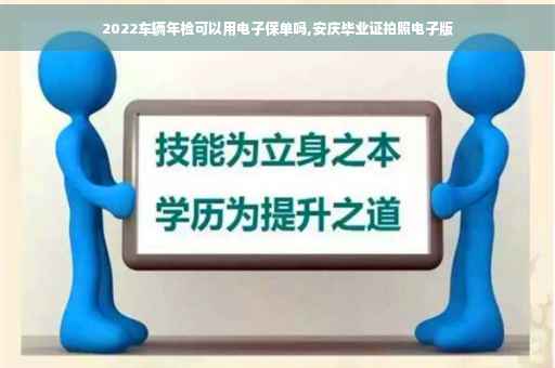 2022车辆年检可以用电子保单吗,安庆毕业证拍照电子版