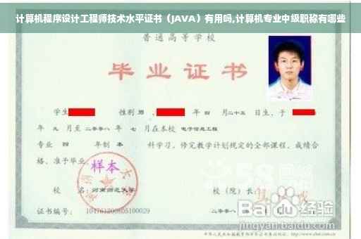 计算机程序设计工程师技术水平证书（JAVA）有用吗,计算机专业中级职称有哪些