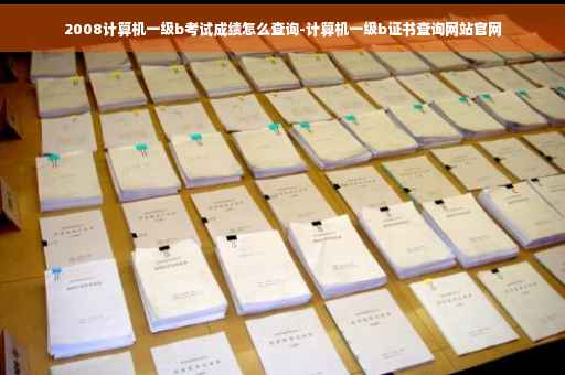 2008计算机一级b考试成绩怎么查询-计算机一级b证书查询网站官网
