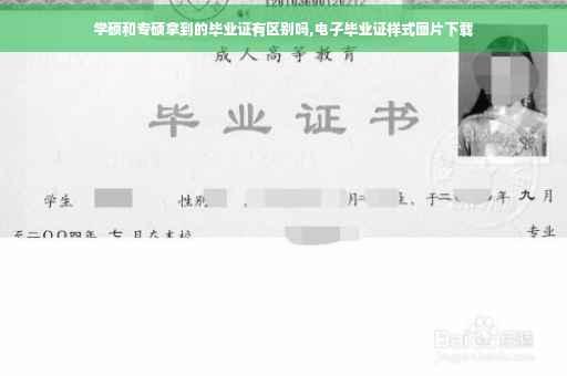 学硕和专硕拿到的毕业证有区别吗,电子毕业证样式图片下载