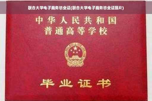联合大学电子商务毕业证(联合大学电子商务毕业证图片)