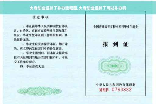 大专毕业证掉了补办流程图,大专毕业证掉了可以补办吗