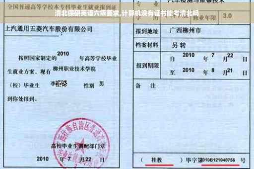 清北保研英语六级要求,计算机没有证书能考清北吗