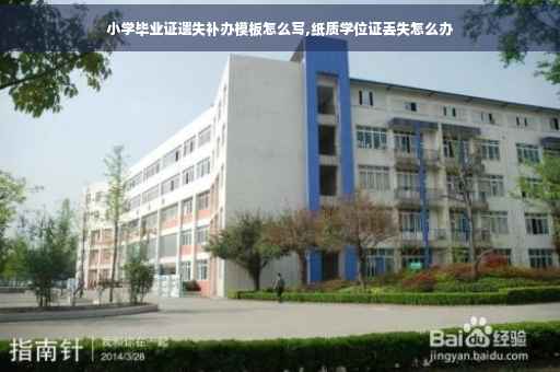 小学毕业证遗失补办模板怎么写,纸质学位证丢失怎么办