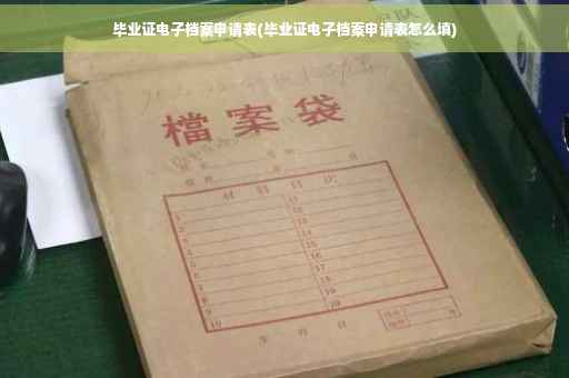 毕业证电子档案申请表(毕业证电子档案申请表怎么填)