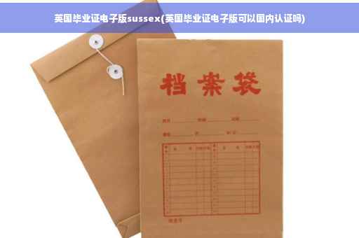 英国毕业证电子版sussex(英国毕业证电子版可以国内认证吗)